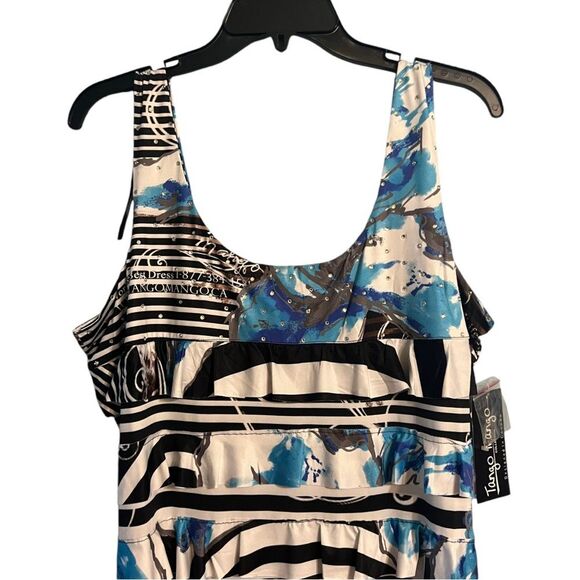 Tango Mango Blue ruffles Sleeveless Women’s dress Sz XL NWT🏷 - Picture 4 of 16